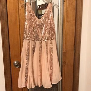 Light peach sequin dress. New without tags.
